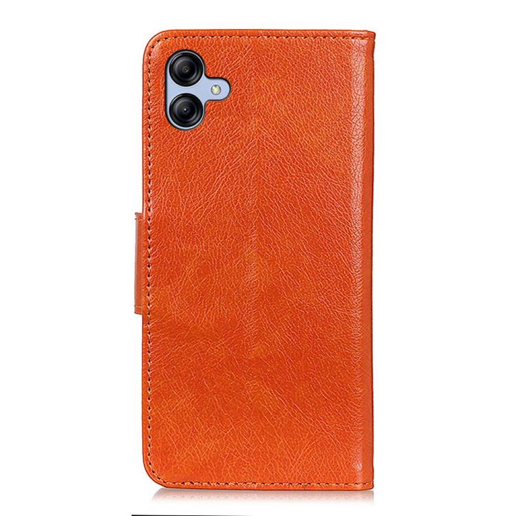 Funda de cuero con tapa horizontal y textura Nappa para Samsung Galaxy A07 5G (naranja)