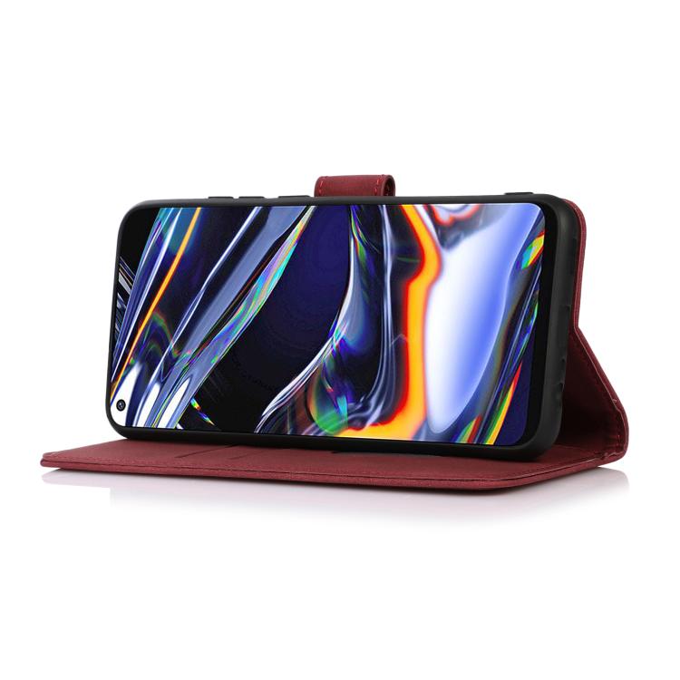 Funda de cuero con textura mate KHAZNEH para Samsung Galaxy A07 5G (roja)