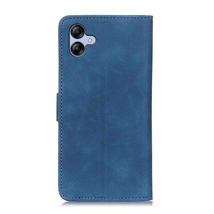 Funda de cuero con tapa horizontal y textura retro KHAZNEH para Samsung Galaxy A07 5G (azul)
