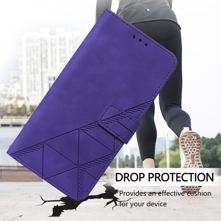 Funda de Cuero con Tapa y Relieve 3D para OnePlus Nord N10 5G (Morado)