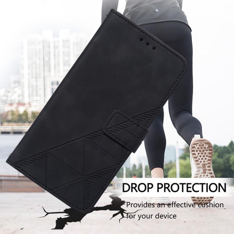 Funda de Cuero con Tapa y Relieve 3D para OnePlus Ace 5 Pro / Ace 5 / 13R (Negra)