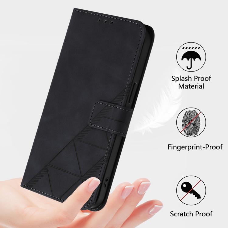 Funda de Cuero con Tapa y Relieve 3D para OnePlus Ace 5 Pro / Ace 5 / 13R (Negra)