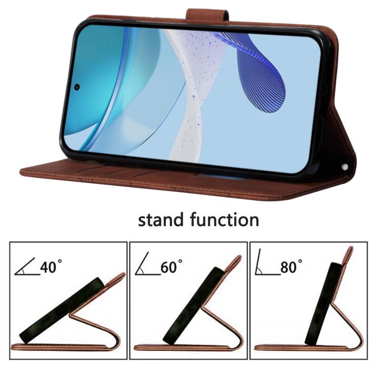 Funda de Cuero con Tapa y Relieve 3D para OnePlus Ace 5 Pro / Ace 5 / 13R (Rojo Vino)