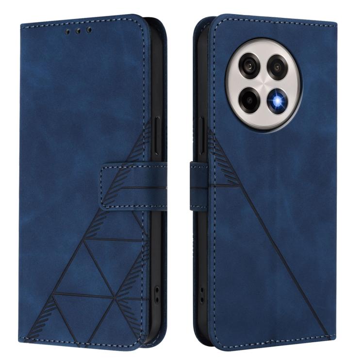 Funda de Cuero con Tapa y Relieve 3D para OnePlus Ace 5 Pro / Ace 5 / 13R (Azul)