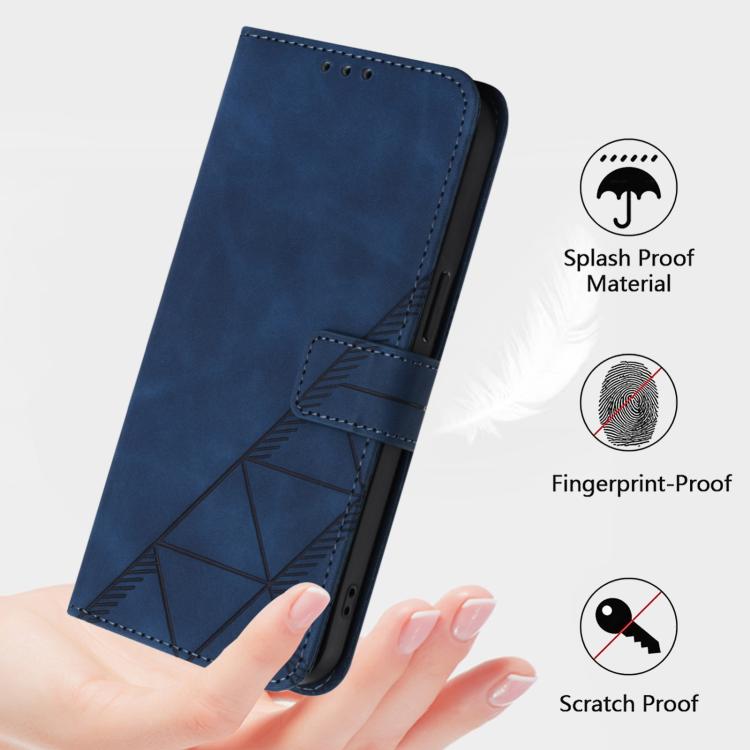 Funda de Cuero con Tapa y Relieve 3D para OnePlus Ace 5 Pro / Ace 5 / 13R (Azul)