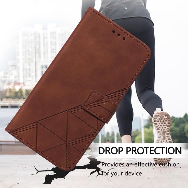 Funda de Cuero con Tapa y Relieve 3D para OnePlus Ace 5 Pro / Ace 5 / 13R (Marrón)