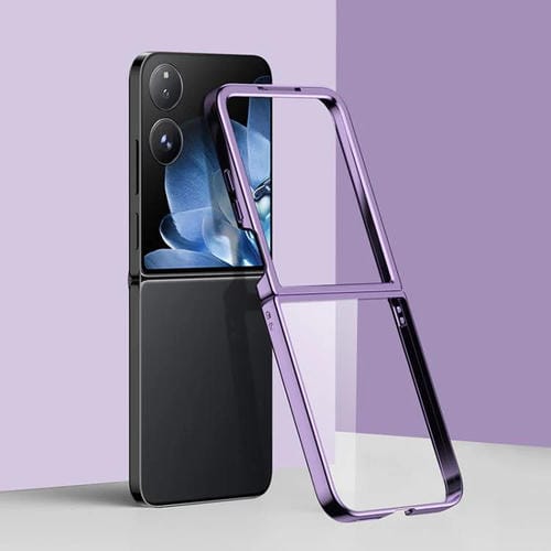 Funda de PC galvanizada 6D a prueba de golpes para Xiaomi Mix Flip 2 (morada)