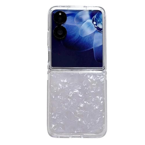 Funda con textura perlada para Xiaomi Mix Flip 2 (blanca)