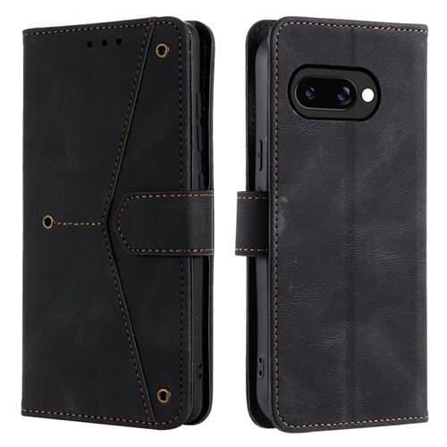 Funda de Piel de Becerro con Costuras para Google Pixel 9A (Negra)