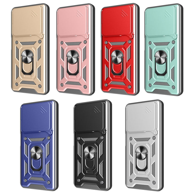 Funda para Teléfono Itel P55 4G TPU y PC con Cámara Deslizante (Dorada)