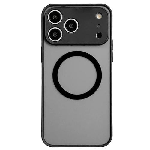 Funda MagSafe con diseño de ojo de halcón para iPhone 17 Pro Max (negra)