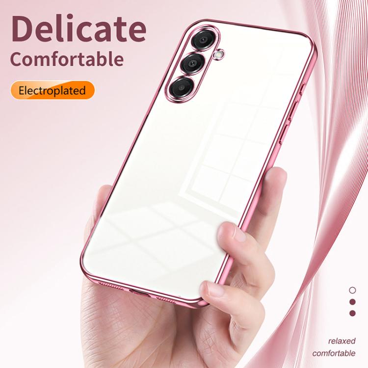 Funda transparente con orificios finos para Samsung Galaxy A17 (negra)