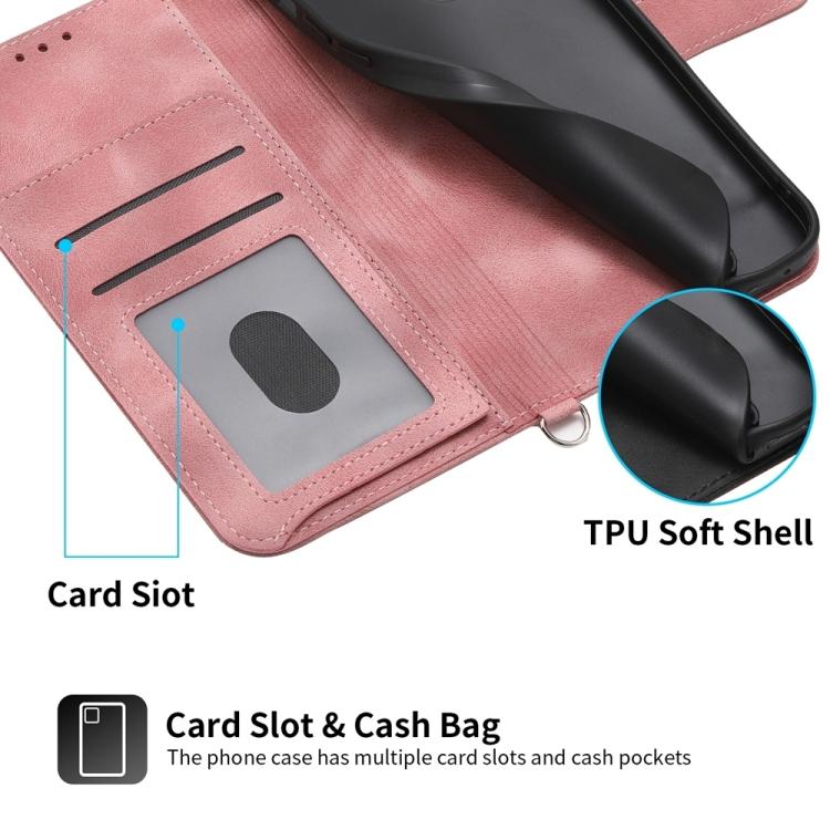 Funda de cuero con relieve floral para Redmi Turbo 4 Pro / Xiaomi Poco F7 (rosa)