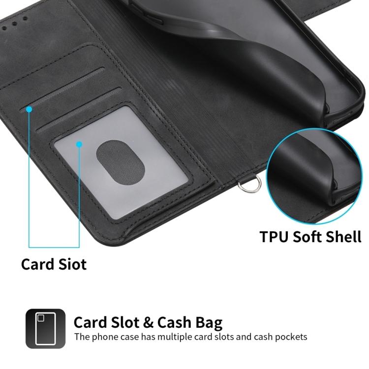 Funda de cuero con relieve floral para Redmi K80/K80 Pro (negro)