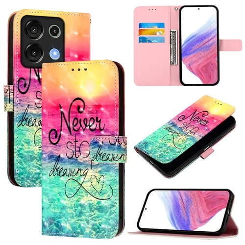 Funda de Cuero con Tapa Horizontal y Pintura 3D para Umidigi G9 5G (Chasing Dreams)