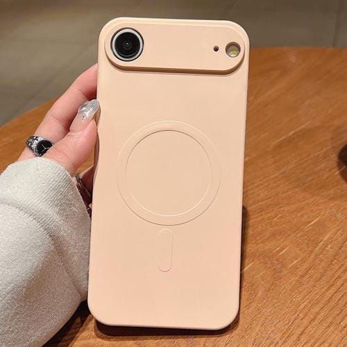 For iPhone 17 Air Solid Color Liquid Silicone MagSafe Magnetic Phone Case(Pink)