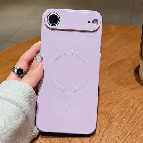 For iPhone 17 Air Solid Color Liquid Silicone MagSafe Magnetic Phone Case(Lilac)