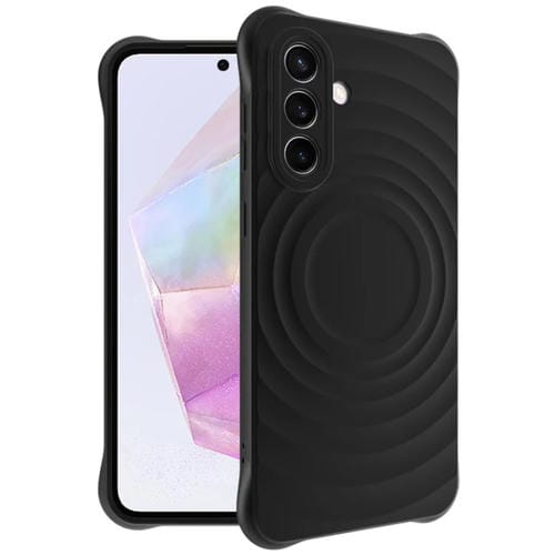Funda Blanda Manbo para Samsung Galaxy A36 5G Imak Uc-6 Series con Diseño de Escarcha (Negra)