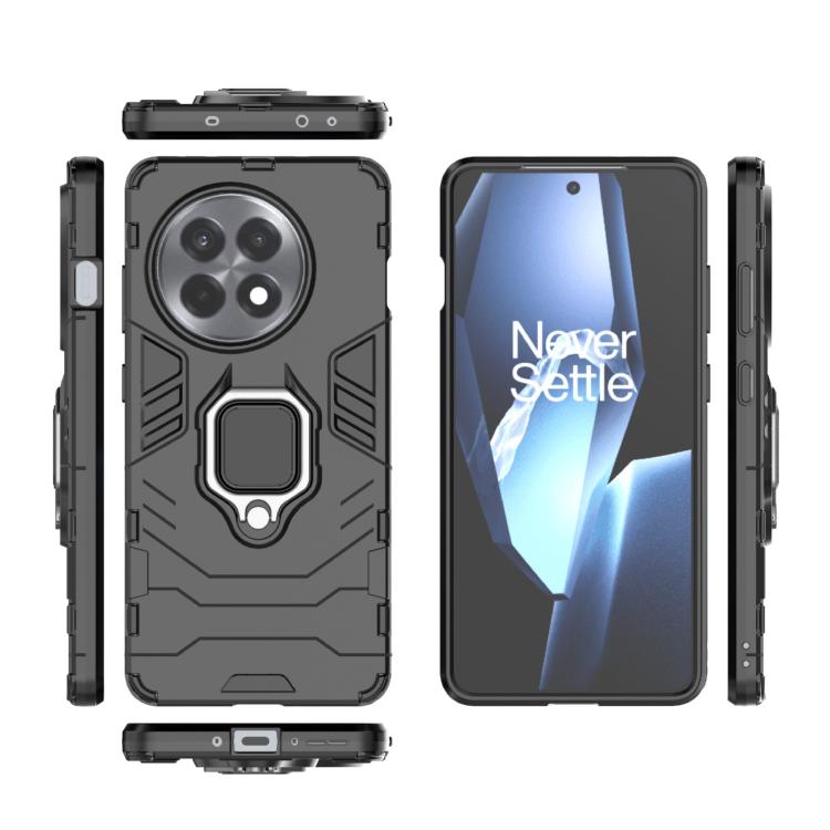 Funda de Teléfono OnePlus Ace 5 5G/13R con Soporte de Anillo Magnético PC + TPU (Negro)