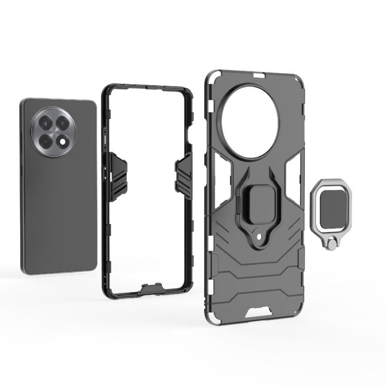 Funda de Teléfono OnePlus Ace 5 5G/13R con Soporte de Anillo Magnético PC + TPU (Negro)