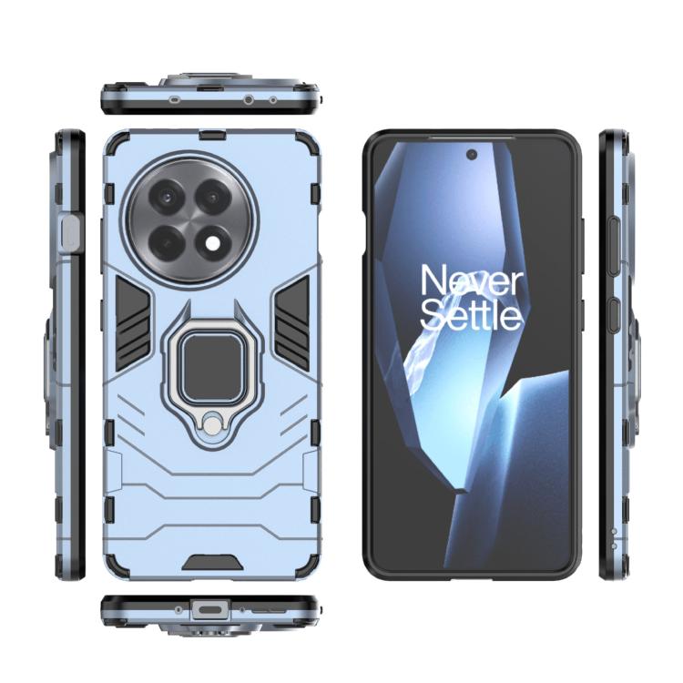 Funda de Teléfono OnePlus Ace 5 5G/13R con Soporte Anillo Magnético PC y TPU (Azul Marino)