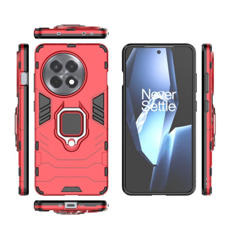 Funda para OnePlus Ace 5 5G/13R con Soporte de Anillo Magnético PC + TPU (Rojo)
