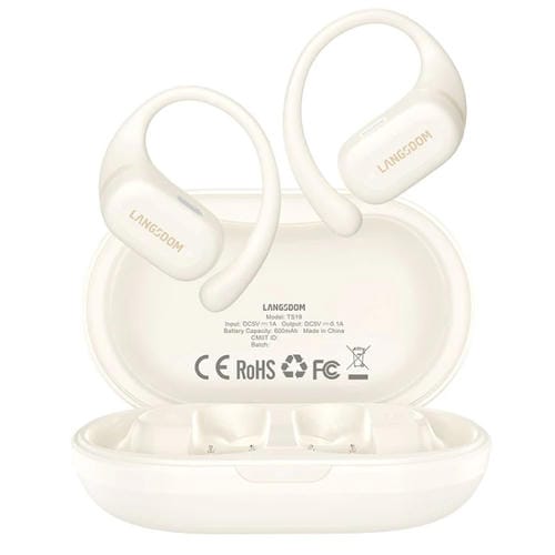 Auriculares Inalámbricos Langsdom Ts19 Bluetooth Reducción Ruido Montados Oreja (Blanco)
