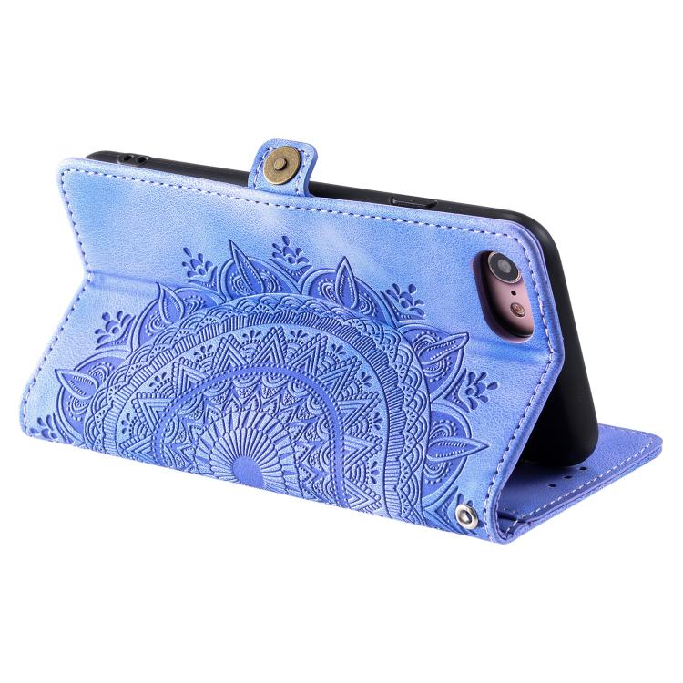 Funda de Piel con Relieve Totem para iPhone 16E (Morado)