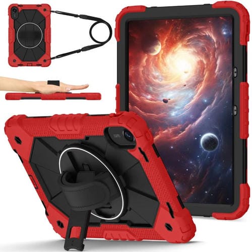 Funda híbrida de silicona con diseño de robot para Xiaomi Redmi Pad 2 11 2025 (rojo y negro)
