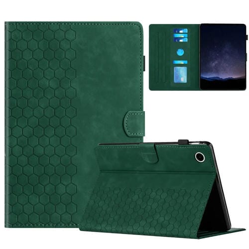 Funda para Tablet Samsung Galaxy Tab A9+ Cuero Relieve Panal (Verde)