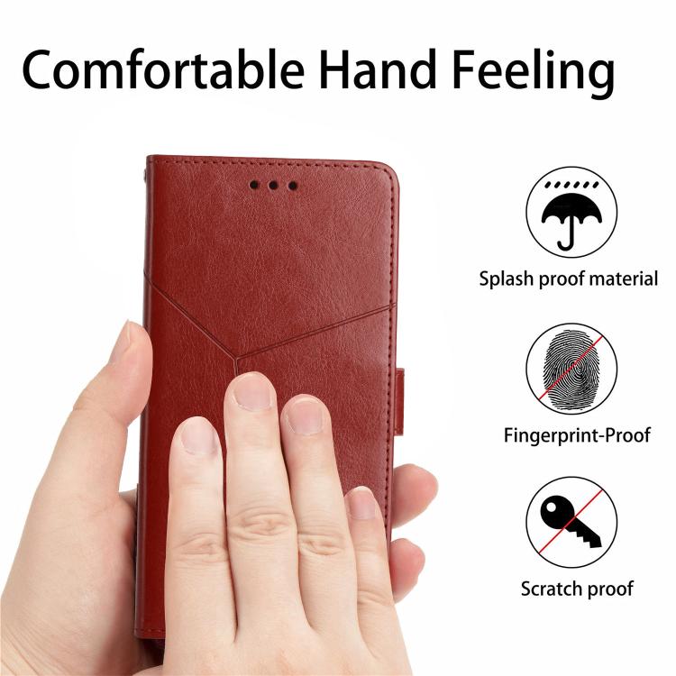 Funda de Cuero con Tapa En Forma de y para Redmi Note 14 4G (163,25mm, Marrón)