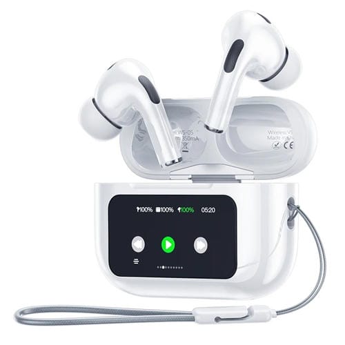 Auriculares Inalámbricos Wekome Ws-05 Chiscope Bluetooth Reducción Ruido Pantalla Color (Blanco)