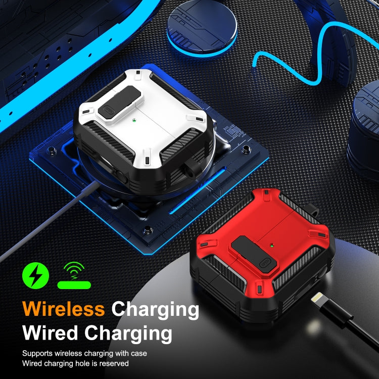 Funda Protectora para Auriculares Samsung Galaxy Buds 3/3 Pro con Interruptor y Gancho (Negro)