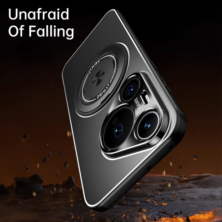 Funda Metal Esmerilado con Soporte Giratorio para Huawei Nova 13 Pro (Titanio)