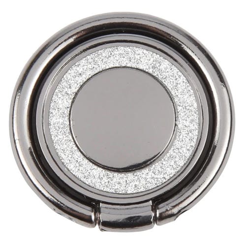 Soporte de Anillo para Teléfono Móvil Metal Brillante (Negro)