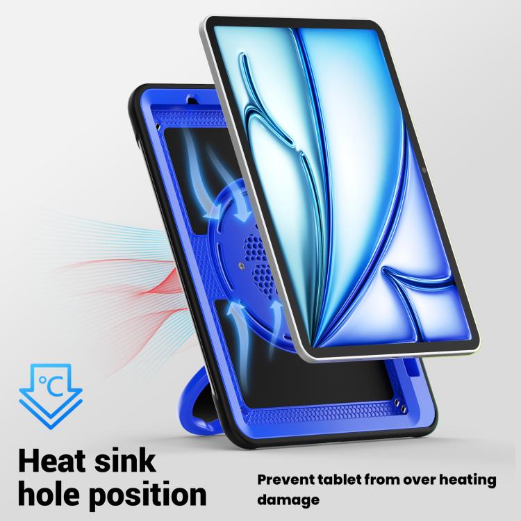 Funda híbrida para iPad Air 11 (2025/2024) con asa y correa (Azul Oscuro)