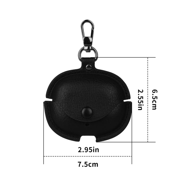 Funda Protectora de Cuero para Auriculares Realme Air 5 Pro con Gancho (Marrón Claro)