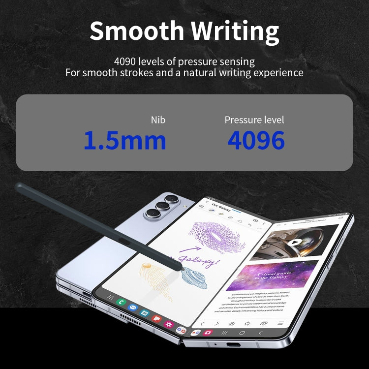 Lápiz Óptico Electromagnético con Ranura para Bolígrafo Samsung Galaxy Z Fold6/5/4/3 (Gris Oscuro)