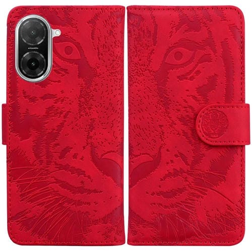 Funda de cuero con estampado de tigre para Redmi A5 4G (171,7 mm) (Rojo)