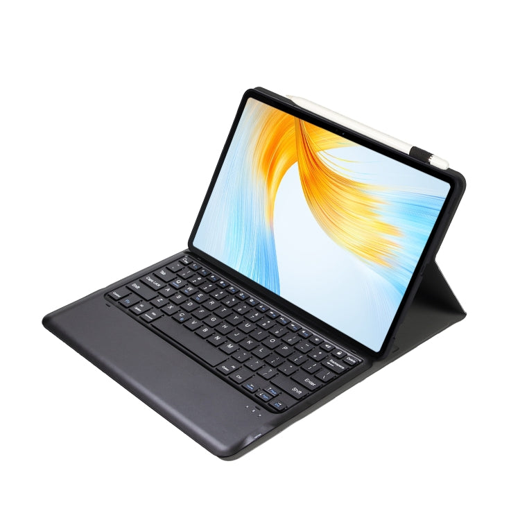 Funda de Cuero para Huawei Matepad Air 12 (2024) con Teclado Bluetooth Desmontable (Negro)