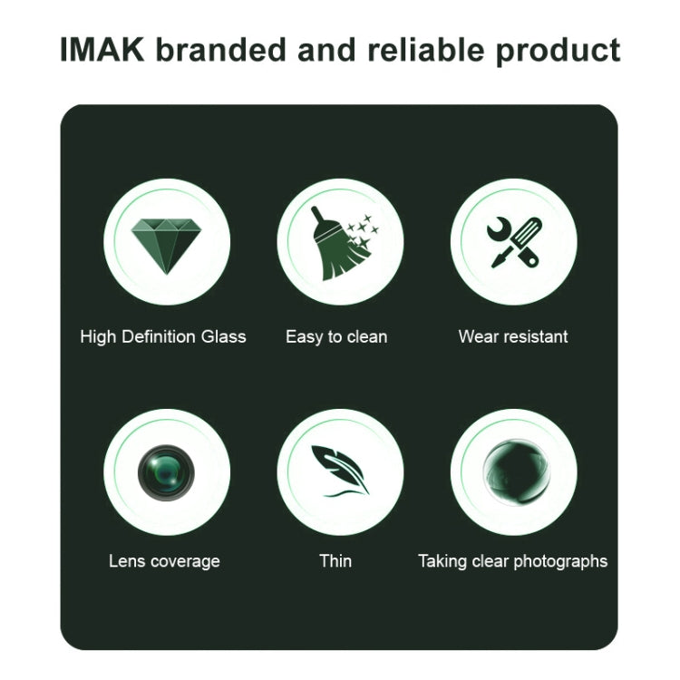 Película de Vidrio para Lente de Cámara Trasera Imak Huawei Enjoy 70X (Negra)