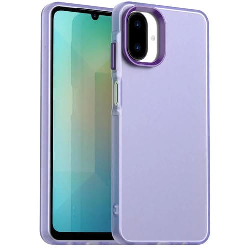 Funda híbrida de TPU a prueba de golpes para Samsung Galaxy A07 5G Candy PC (morado)