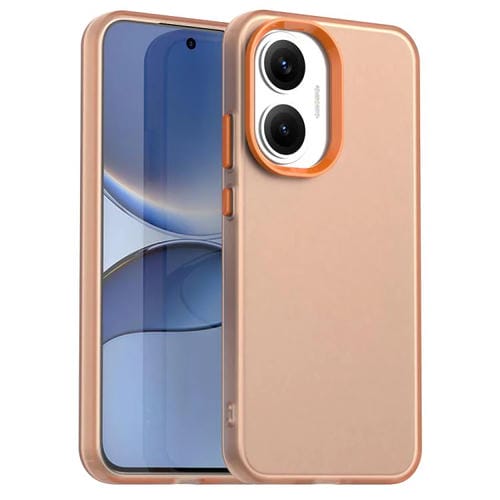 Funda híbrida de TPU a prueba de golpes para Xiaomi Poco F7 Candy PC (naranja)