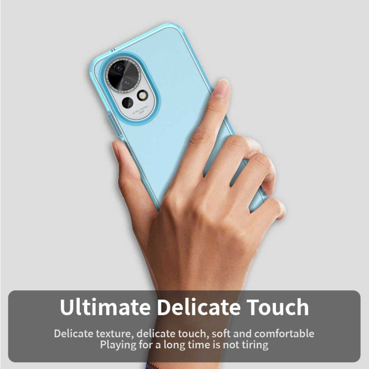 Funda híbrida TPU a prueba de golpes para Huawei Nova 12 Candy PC (Azul)
