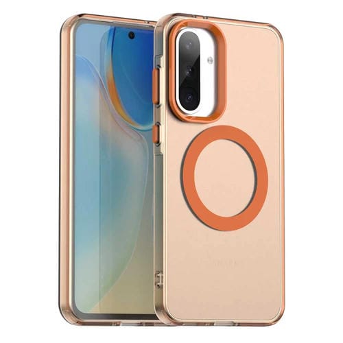 Funda híbrida TPU PC con protección Magsafe Samsung Galaxy A36 5G (Naranja)