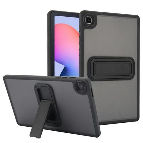 Funda híbrida TPU Policarbonato Samsung Galaxy Tab S6 Lite P610/P615 con soporte (Negra)