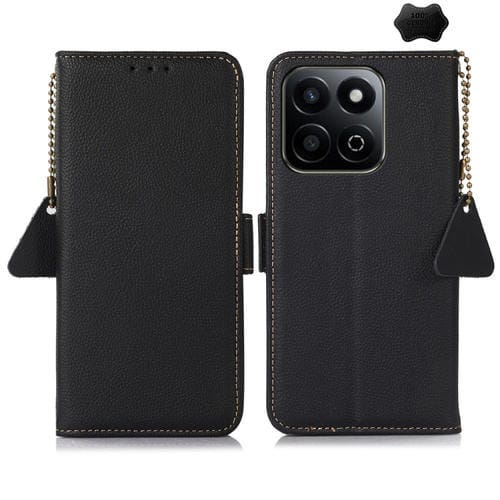 Funda de Teléfono Inteligente Tj con Rfid y Imán Lateral para Honor Play 60 Plus/200 (Negro)