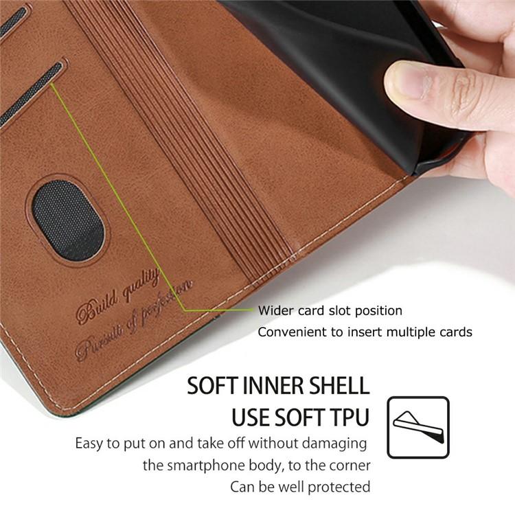 Funda de cuero con hebilla lateral en color de contraste para Samsung Galaxy Xcover 7 Pro 5G (marrón claro y verde)