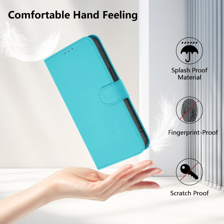 Funda de Piel para OnePlus 9 Pro con Tacto Suave y Color Azul Lago