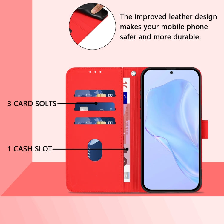 Funda de Cuero con Cordón OnePlus 10 Pro 5G Protección Tacto Suave (Rojo)